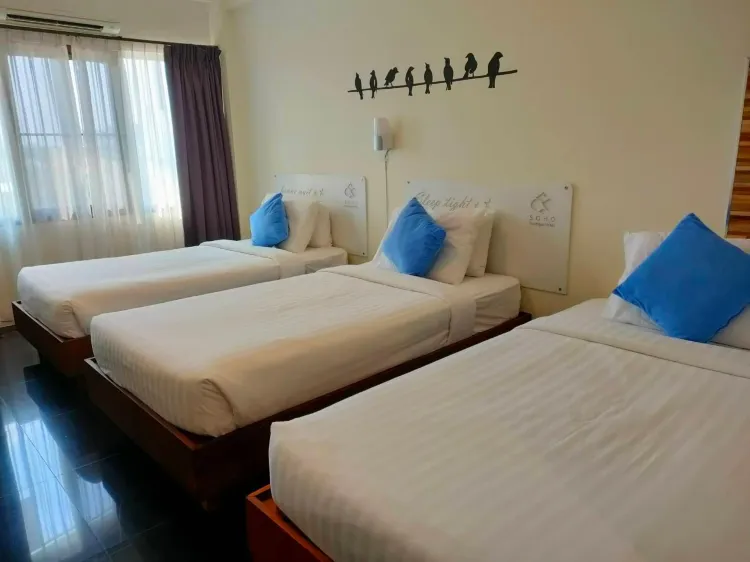 ห้องพักได้ 3 คน-ปลอดบุหรี