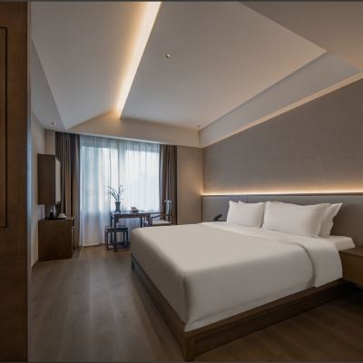 空谷大床房（金可兒舒睡床墊+德國高儀衛浴+冰箱） 成都澗山堂飯店（寬窄巷子店）優惠