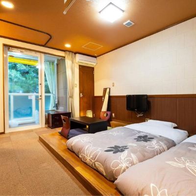 Japanese-Style Twin Room With Open-Air Bath (Raised Floor Space + Futon) ホテル カジュアルユーロ クーポン