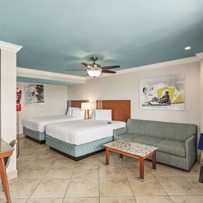 Deluxe Efficiency Two Queen Suite with Sofa Bed Plaza Beach Hotel - Beachfront Resort Promo Code
