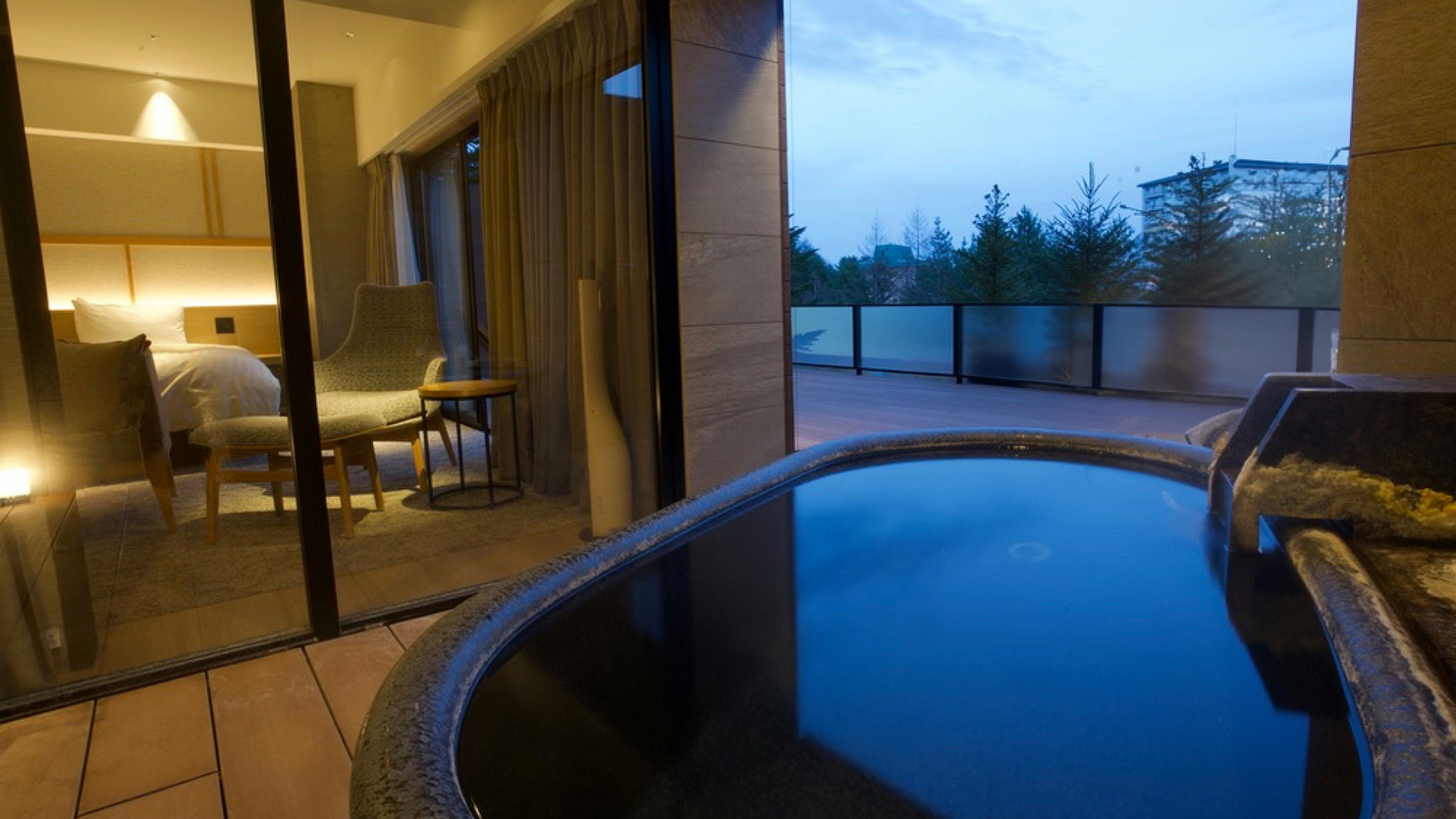 豪华双床房，带露天风吕