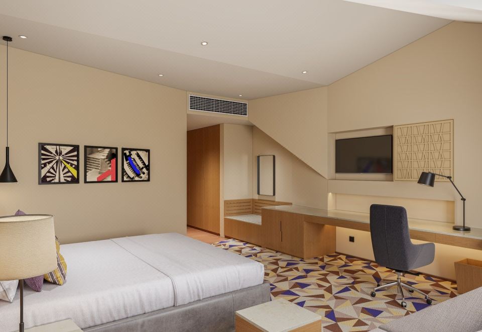 高级房， 1张单人床， 城景 （迷人）