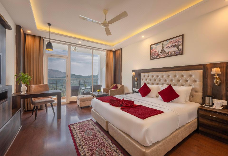 带私人阳台山谷景观的高级空调房