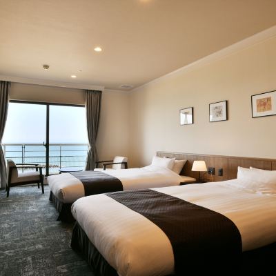 3rd Floor, Soyokaze Building [Standard] [Twin Room] [Non-Smoking] [Ocean View] 大観荘せなみの湯 クーポン