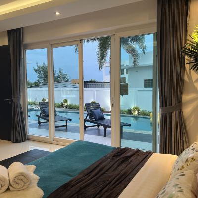 帶私人泳池和花園的3卧室別墅，棕櫚綠洲村 芭堤雅別墅酒店優惠