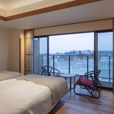 Sora/Twin Room [Standard] [Twin Room] [Non-Smoking] 飯坂ホテルジュラク クーポン