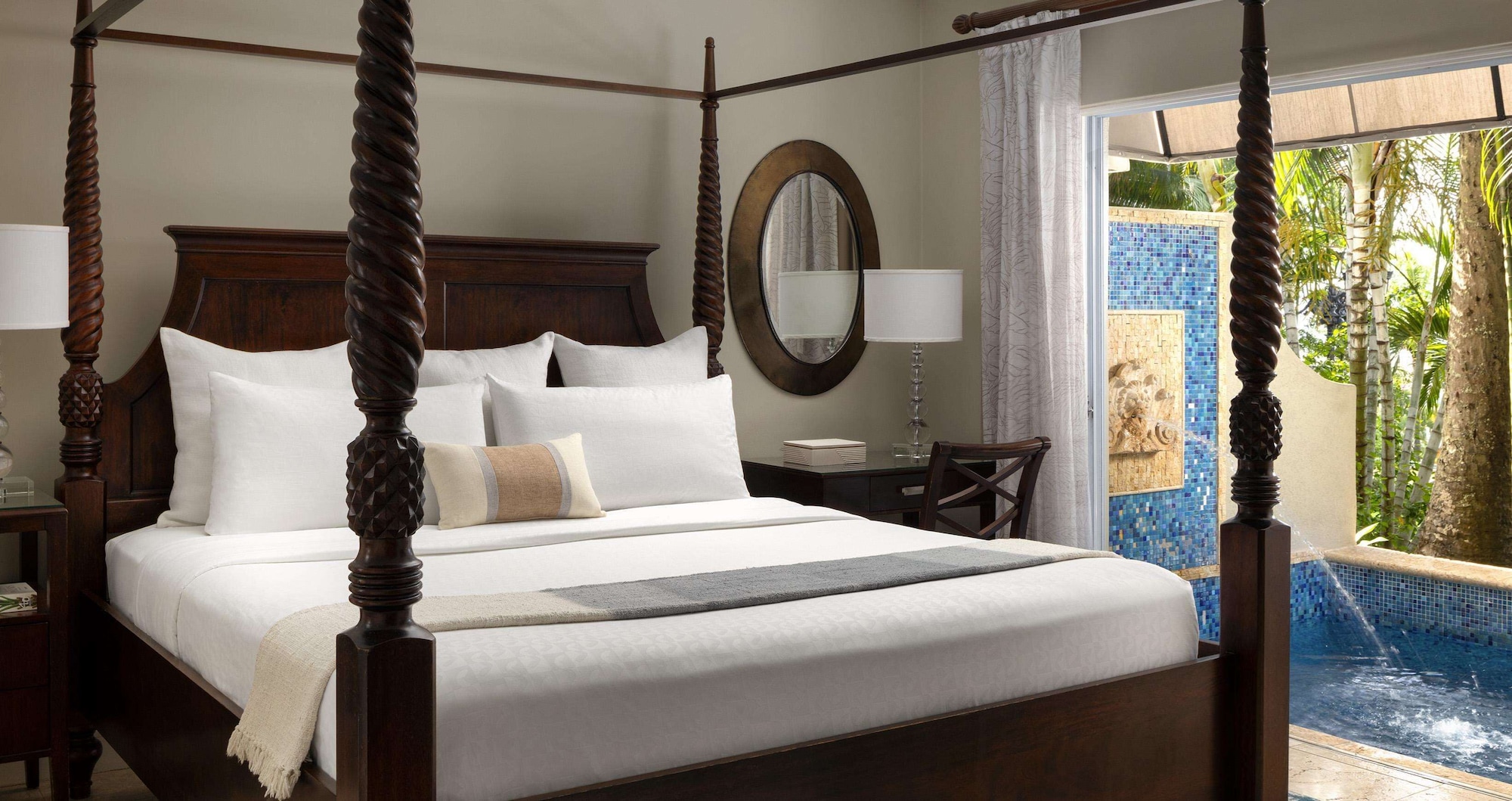 蜜月管家套房，一卧室，园景（带私人泳池）