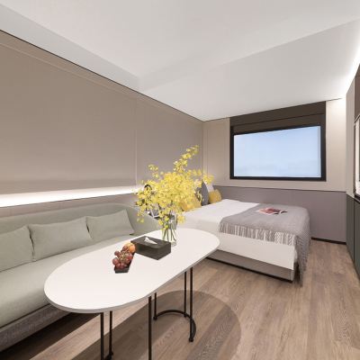 豪華單房公寓（冰箱+洗烘一體機+微波爐+小廚房） 上海馨樂庭徐家匯公寓飯店優惠