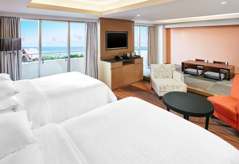 日式套房（6張床，直達俱樂部休息室，帶陽臺）