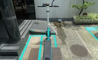 electric bike next to it at Hotel Tateshina