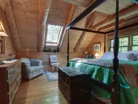 Private Log Cabin with Hot Tub and Mountain Views on 14 Acres, Pet Friendly!