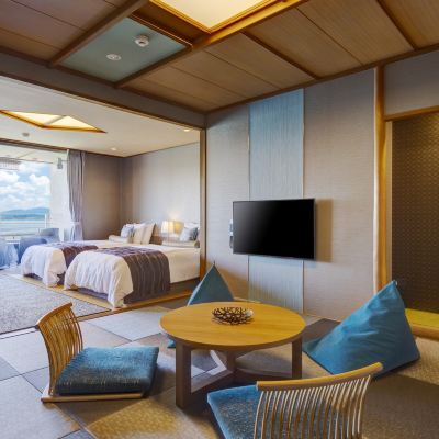 露天風呂付客室「びわの風」和洋室タイプ おごと温泉 びわこ緑水亭ホテル クーポン