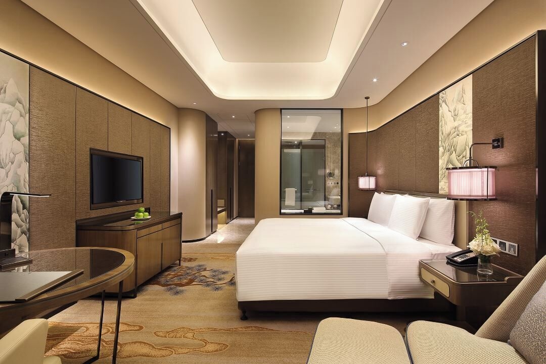 Wanda Realm Tai'an豪华行政大床房（欢乐时光+俯瞰城市美景+独立浴缸）