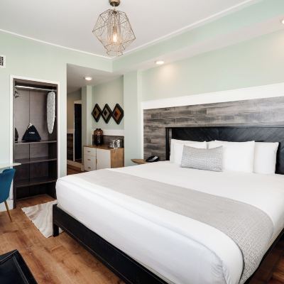 King Bedroom Rooftop Terrace The Catalina Hotel & Beach Club Promo Code