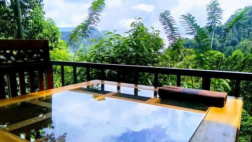 带山景的双人间