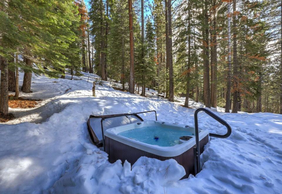 小屋，多张床，带热水浴缸，山脉景观（南方松林）