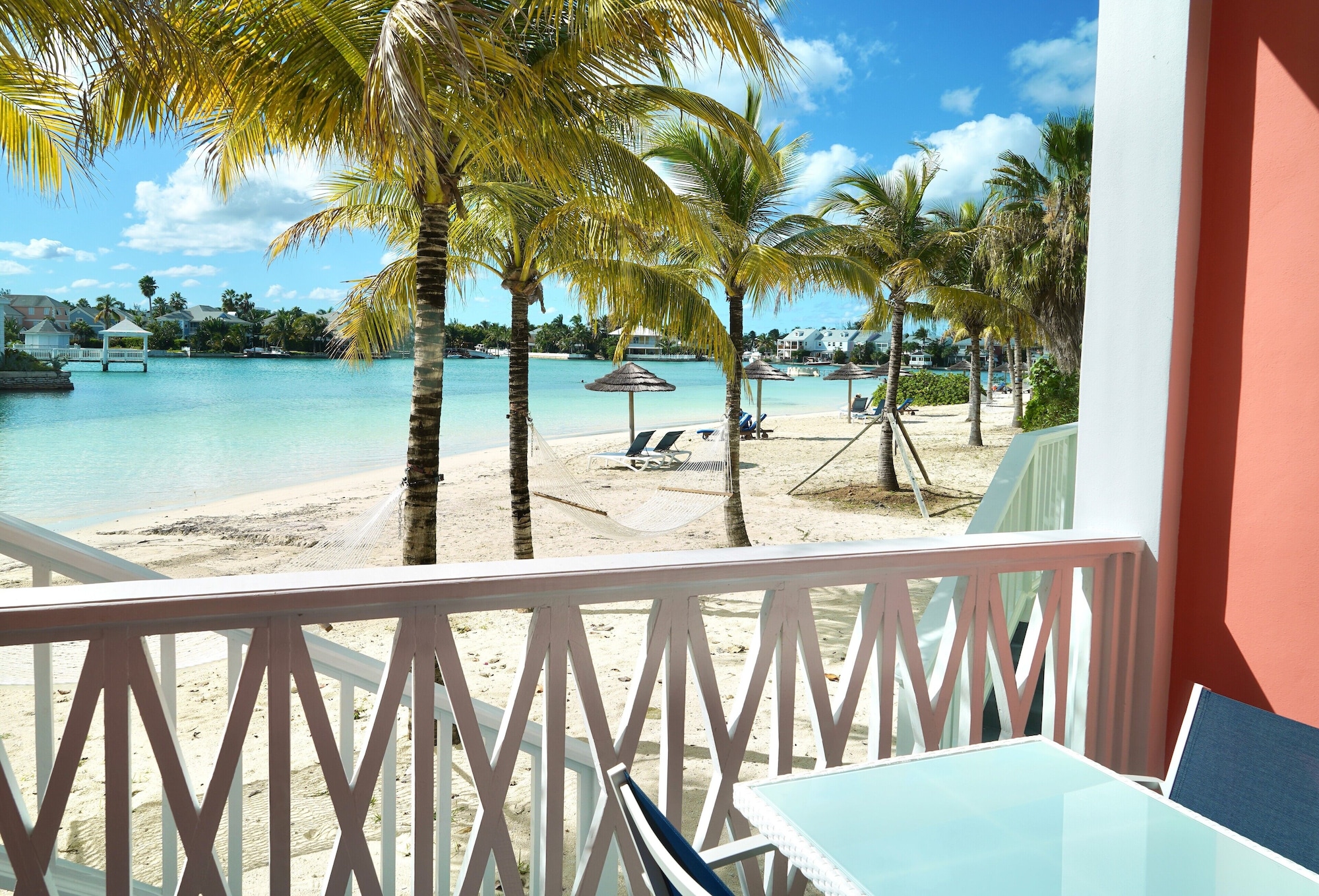 华丽客房， 2 张大床， 环礁湖景观