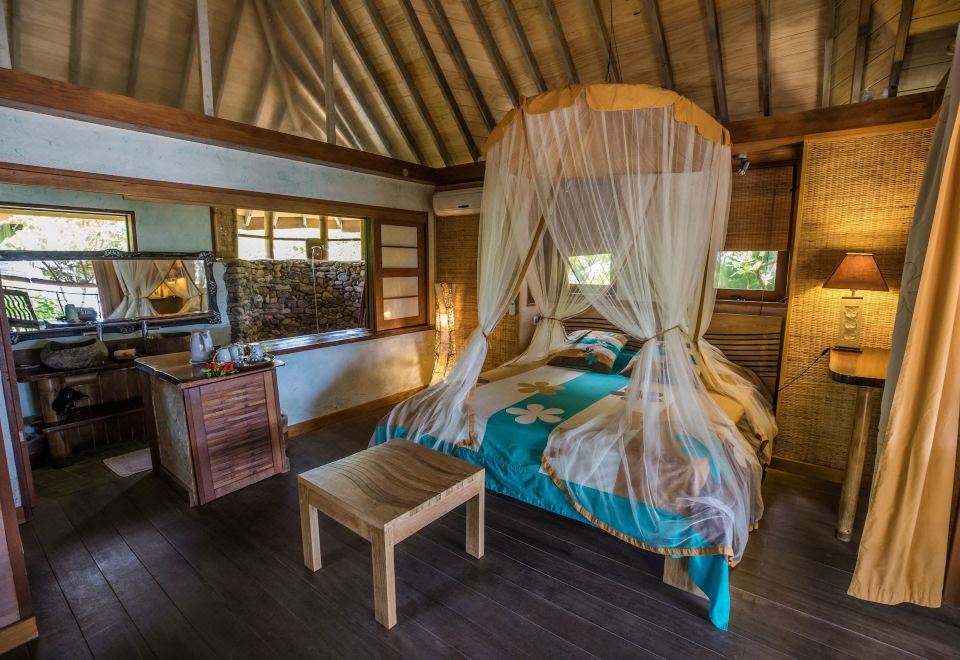 高级平房， 多张床， 海洋景观