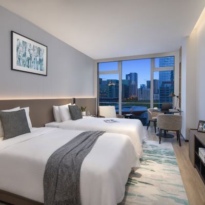 行政單房公寓-雙床 ‖懶人沙發+獨立辦公桌『辦公無憂』 成都盛捷高新服務公寓優惠