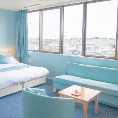 2nd Floor Indigo White Western-Style Room-City Side Double Room-Non-Smoking-Capacity 3 People-Opened In April 2019 いそざき温泉　ホテルニュー白亜紀 クーポン