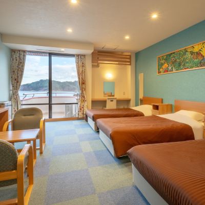 (Nojima) [Standard] [Triple Room] [Non-Smoking] [Nightlife View] [Ocean View] 三陸花ホテルはまぎく クーポン