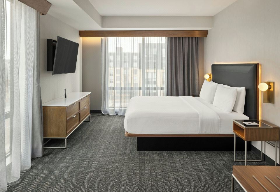 一臥室特大床套房 - 帶梳化床