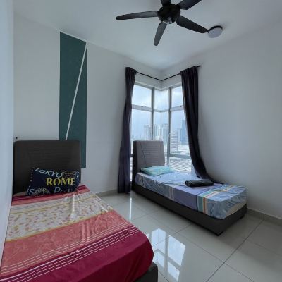 Bilik 2-katil Dengan Bilik Air Berkongsi Kupon OYO Home 90420 Skyhabitat @ Meldrum Hills