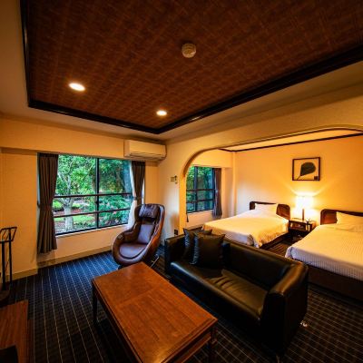 別館カップル モダン洋室ツイン バス付き アンダの森　伊豆いっぺき湖 クーポン