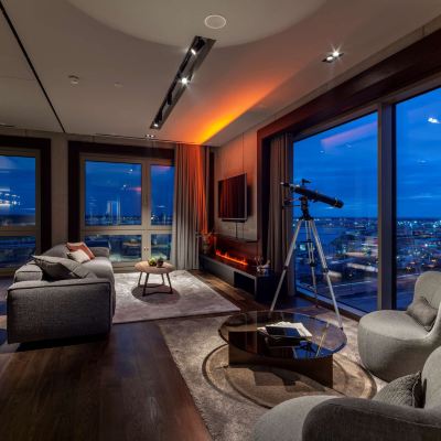 Suite-1 King Bed, Top Floor, Whirlpool, Fireplace, Separate Living Room, Walk In Closet, Air-Conditioned B'Mine Hotel Frankfurt Airport Promo Code