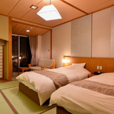 別館スタンダードマウンテンビューツインルームバルコニー付き 天地の宿 奥の細道 クーポン