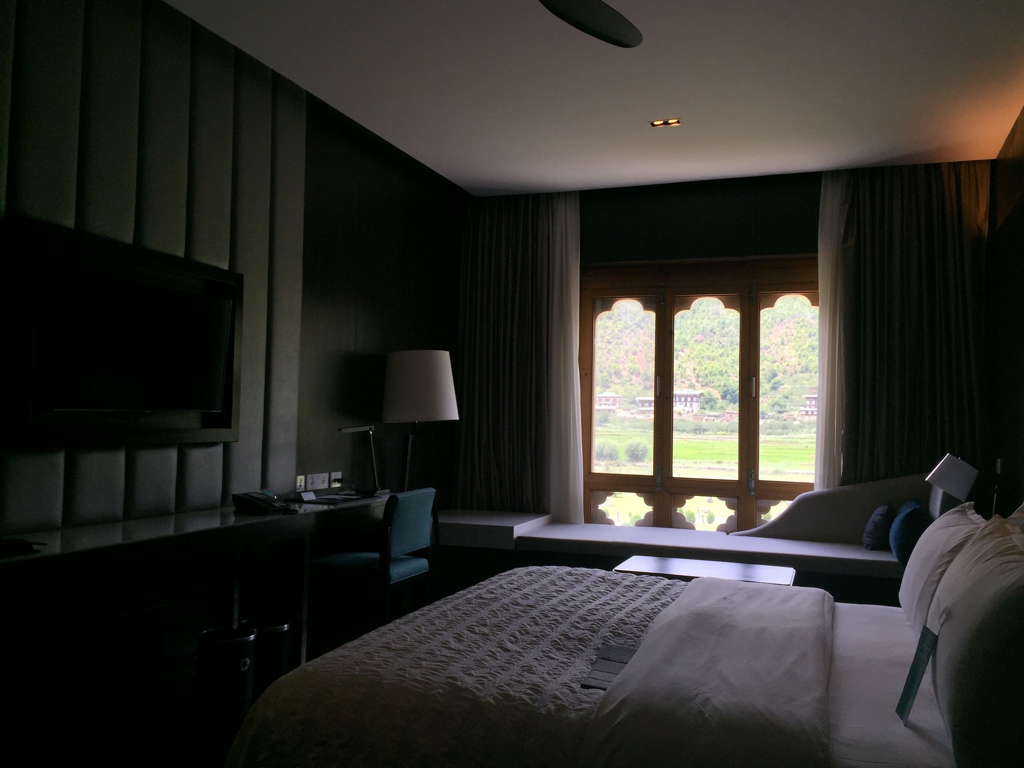 豪华特大床，较大的客房，1张特大床，带梳化床，河景