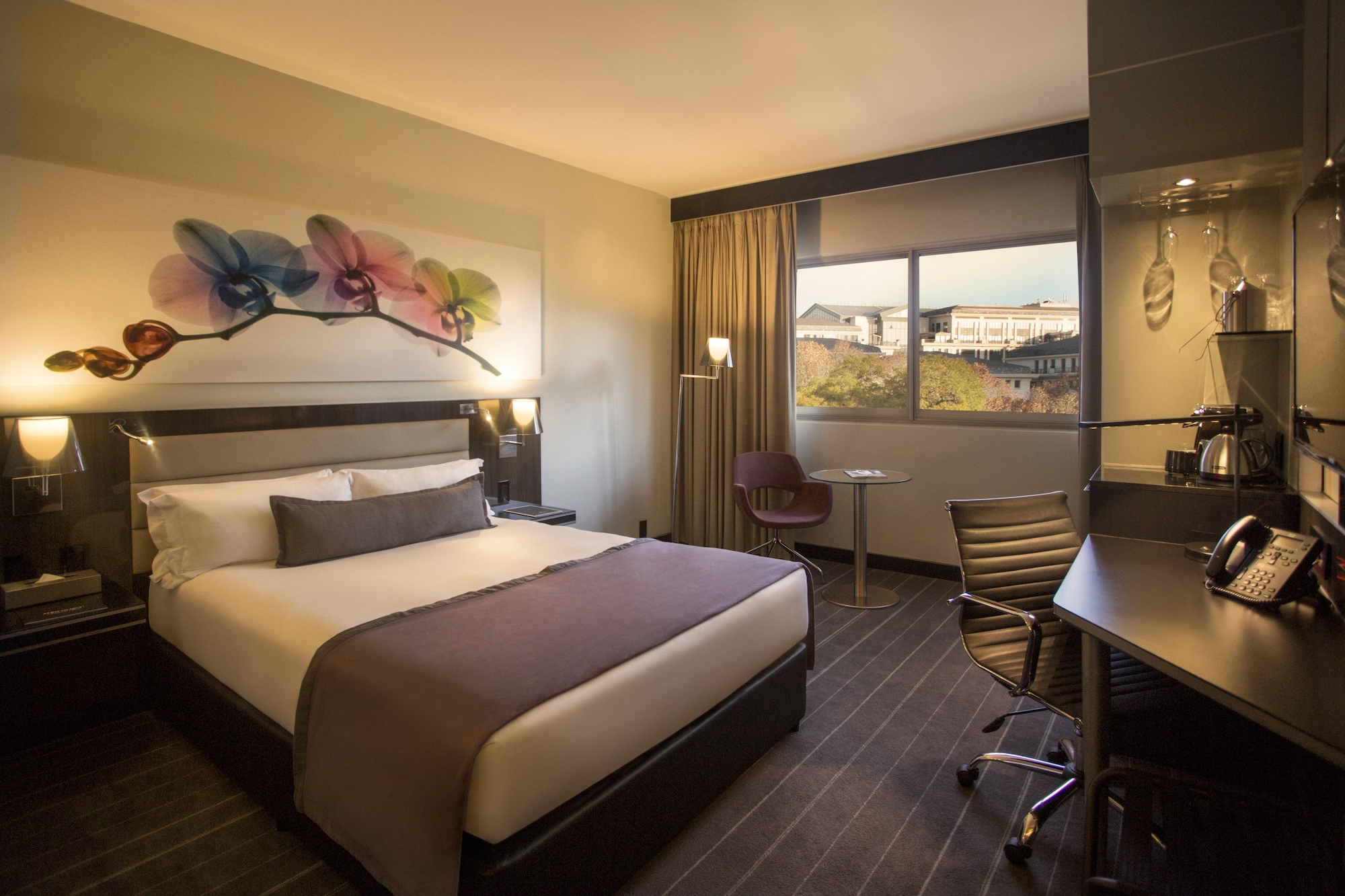 奢华客房， 1 张大床， 浴缸