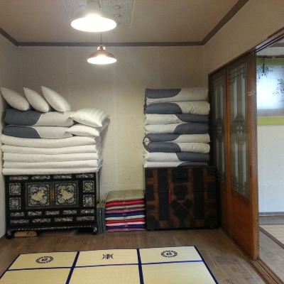 패밀리 더블 또는 트윈 룸, 침실 2개, 키친, 코트야드 구역 풍경, 코리아 트레디셔널 하우스 쿠폰