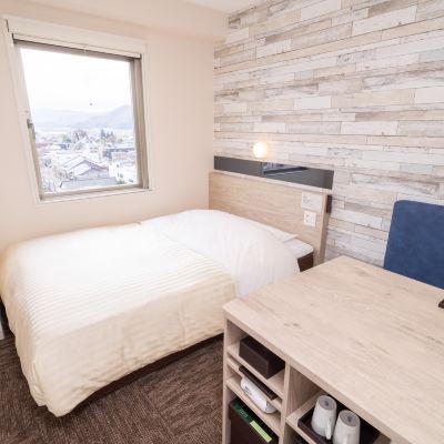 [Extra Room] [Double Bed + Spacious Desk] [Standard] [Double Room] [Smoking] スーパーホテル越前・武生 クーポン
