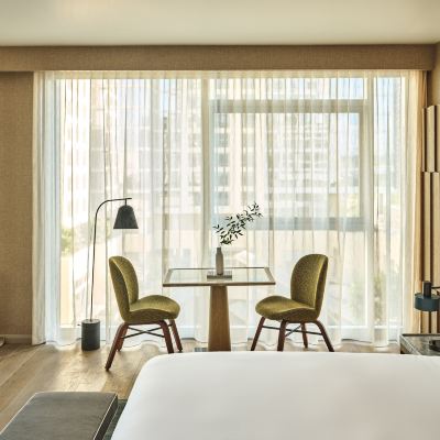 Mobility Accessible King Studio with Ri Shower Conrad Los Angeles Promo Code