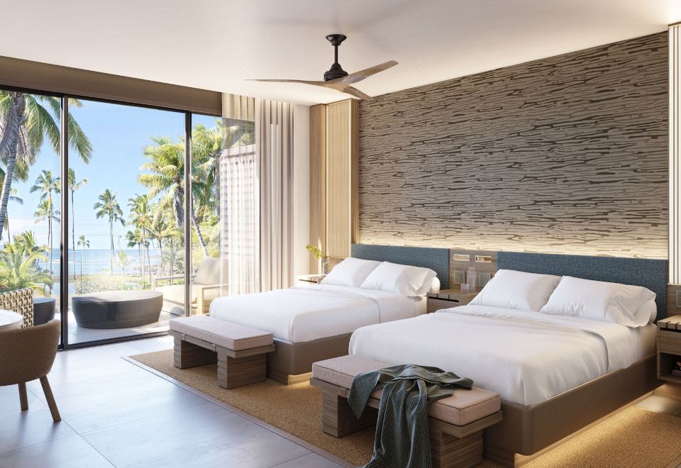 2张大床海景房带阳台