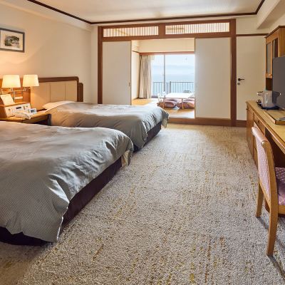 和洋式デラックスオーシャンビュールーム(浴室)(高層階) 志布志湾　大黒リゾートホテル クーポン