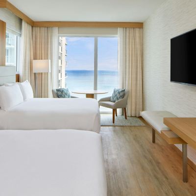 Guest Room, 2 Queen, Ocean View, Corner Room AC Hotel by Marriott Fort Lauderdale Beach Promo Code