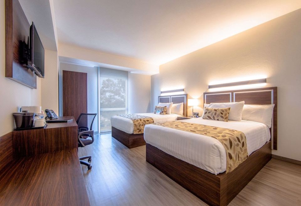 標準間，2張雙人床，禁煙