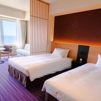オーシャンビューファミリールーム(高層階) 函館湯の川温泉　海と灯／ヒューイットリゾート クーポン