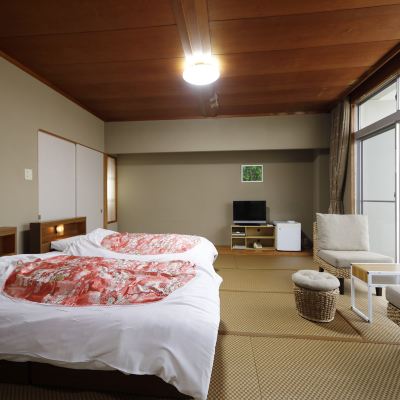 [Non-Smoking]Japanese-Style Single Twin Bed[12 Tatami]◇Lake View◇ [Japanese-Western Room] [Non-Smoking] [Lake View] [Nightlife View] 玉造国際ホテル　Ｒｉｖａｇｅ　Ｃｈｏｒａｋｕ クーポン