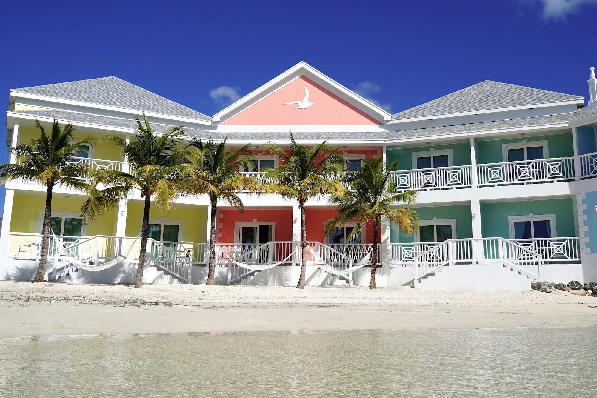 华丽客房， 2 张大床， 环礁湖景观