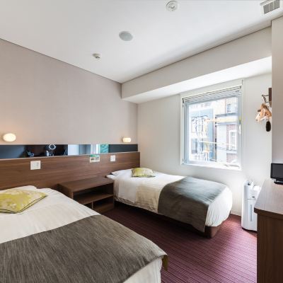 ツインルーム(禁煙) スーパーホテル Lohas 博多駅・筑紫口天然温泉 クーポン