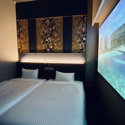 [Non-Smoking] Twin Theater Room-Limited Number O ホテルハルロット福岡博多 クーポン