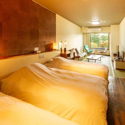 Guest Room With Hinoki Cypress Indoor Bath [Western-Style, 2 To 3 People] [Standard] [Twin Room] [Non-Smoking] [Mountain View] 世界遺產隱宿 果實之森優惠