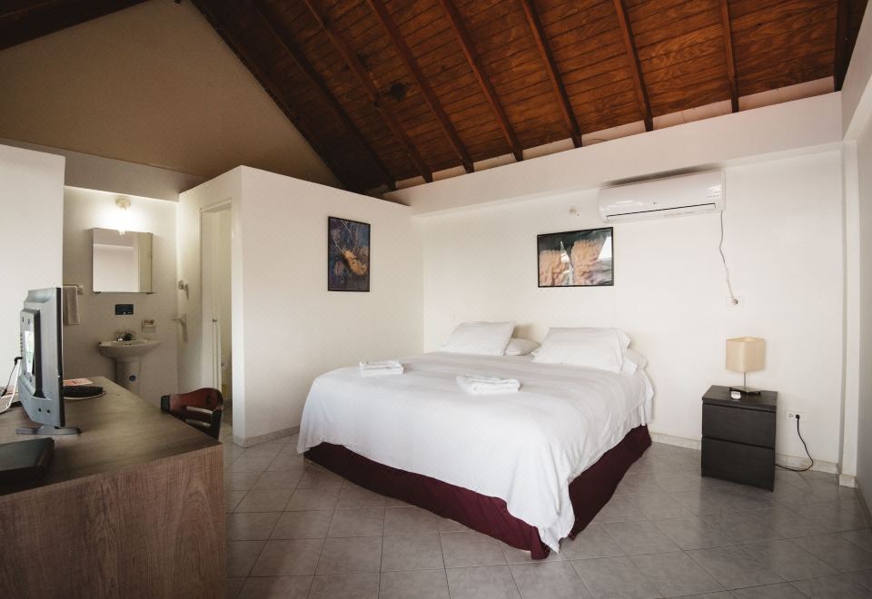 带1张双人床和部分海景的双人房