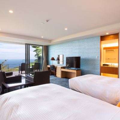 デラックスマウンテンビューオーシャンビュースイートツインルーム(禁煙) 熱海倶楽部迎賓館 クーポン