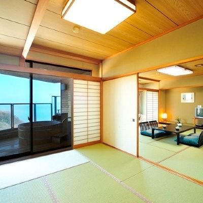 和風オーシャンビュールーム(浴室) 三河湾一望　天下の絶景　西浦温泉　ホテル東海園 クーポン