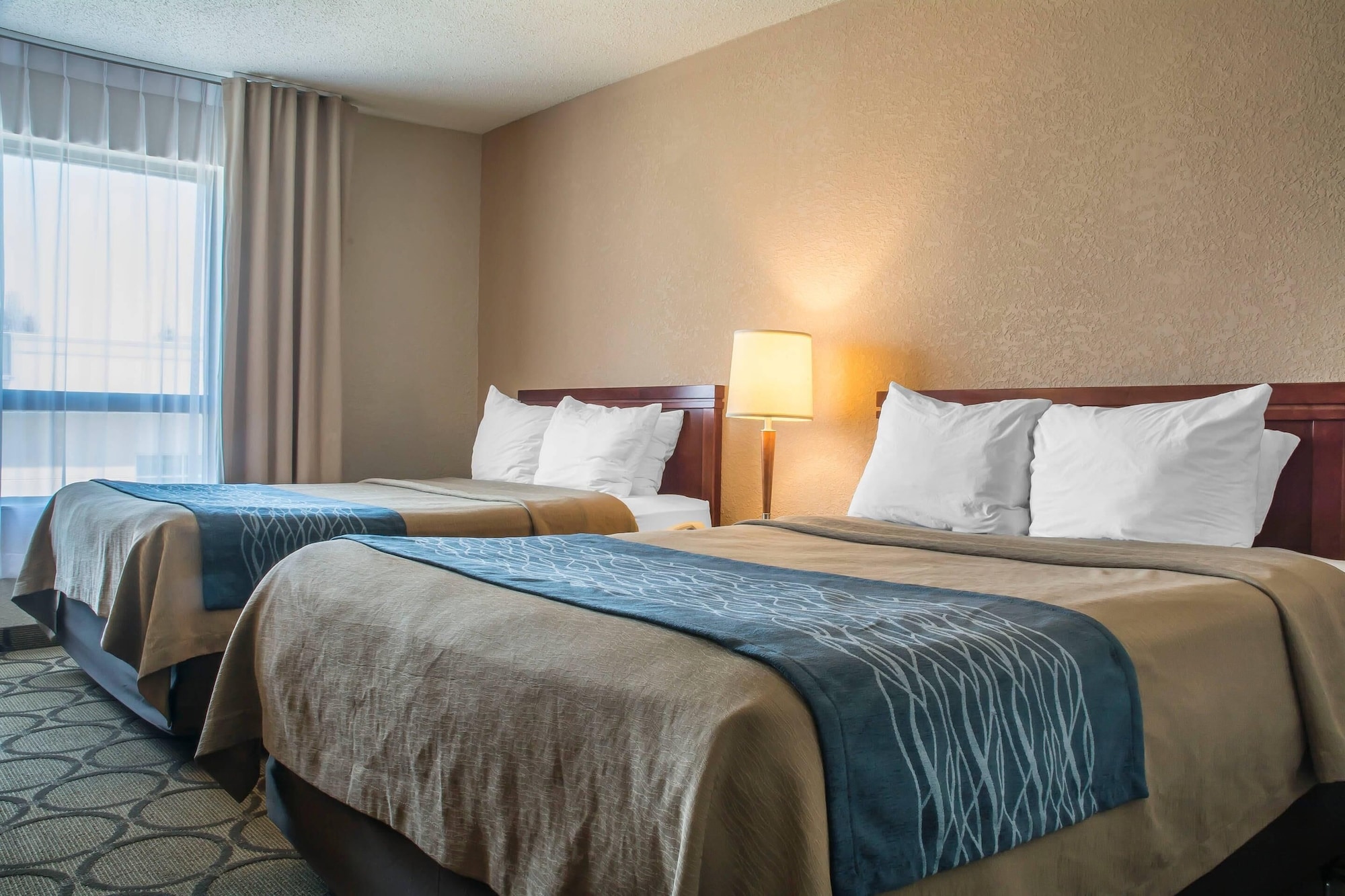 标准双人房， 2 张双人床， 无烟房