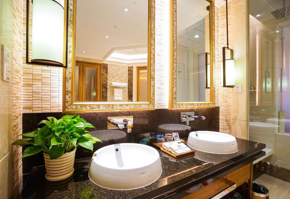 园景温泉双床房-私家泡池-认证温泉水入房-景观阳台-独立浴缸